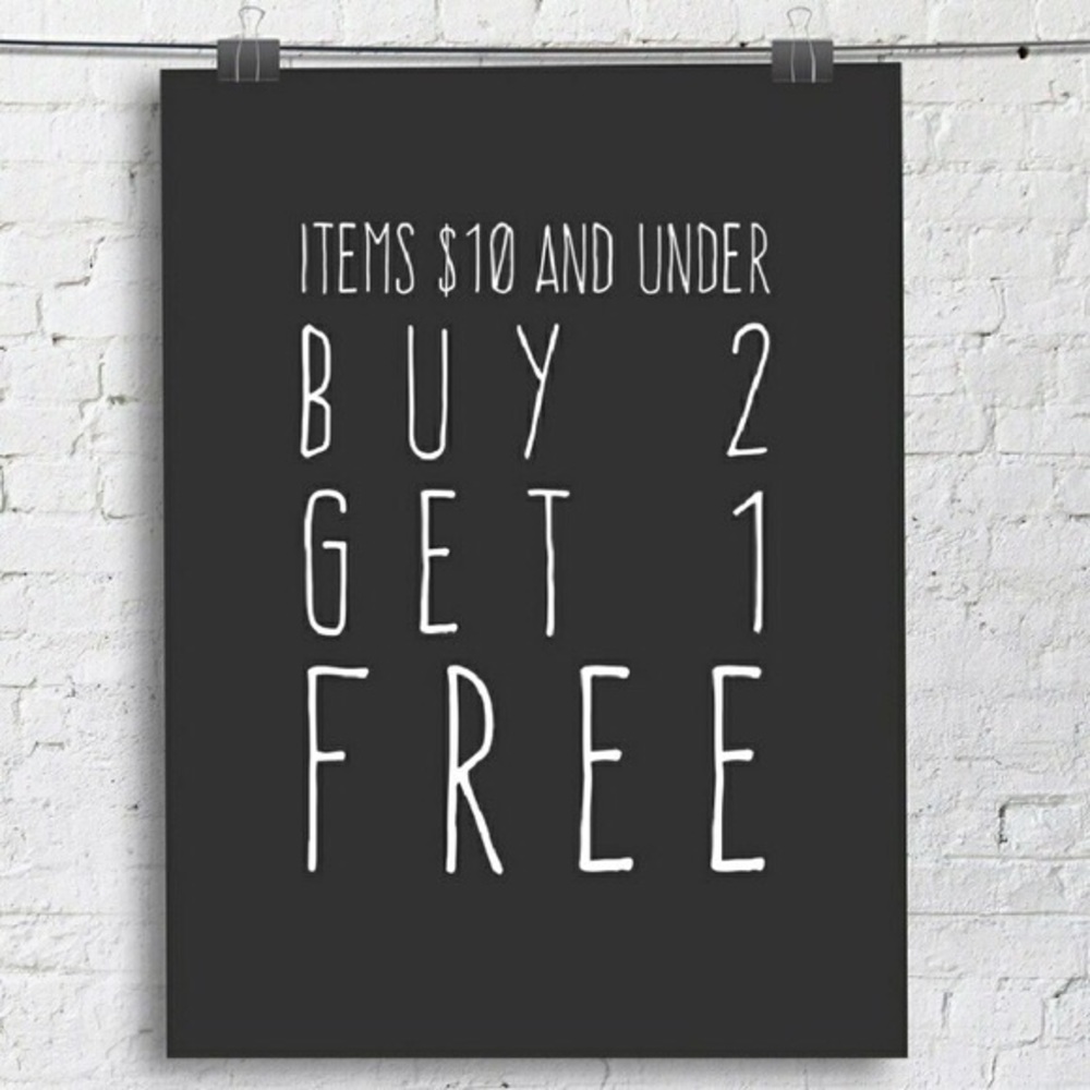 SPRING CLEANING! Buy 2 get one free!!!